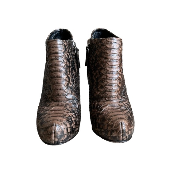 Giuseppe Zanotti Python Ankle Booties in Brown Size 38 - Picture 4 of 13